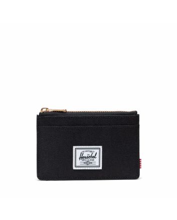 TarjeteroTarjetero/monedero Herschel Oscar Cardholder Wallet Negro con cremallera y logo frontal