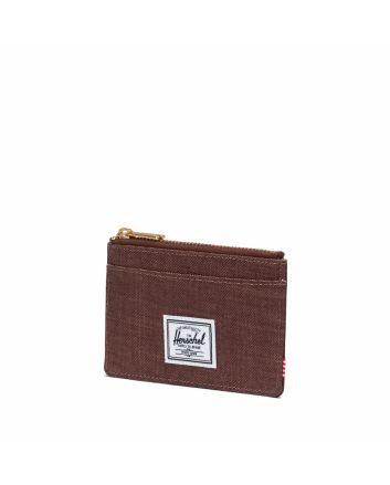 Tarjetero marrón jaspeado Herschel Oscar Cardholder Wallet con cremallera