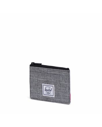 Tarjetero gris jaspeado Herschel Oscar con cremallera y logo frontal