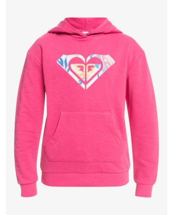 Sudadera con capucha Roxy Happiness Forever en color rosa para niñas de 8 a 16 años