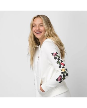 Niña con Sudadera de capucha Vans Poppin Poppies Blanca 