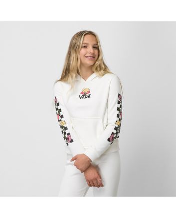 Niña con Sudadera de capucha Vans Poppin Poppies Blanca 