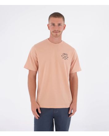 Hombre con Camiseta Hurley Printing Press Evy Beach Clay