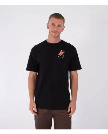Hombre con Camiseta Hurley Printing Press Flamingue negra