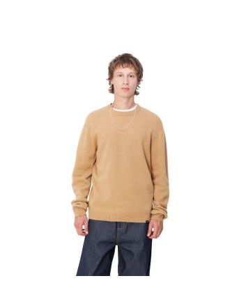 Hombre con Jersey de lana Carhartt WIP Alten Sweater Peanut Marrón