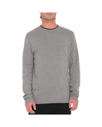Hombre con Jersey Volcom Uperstand Sweater Gris 