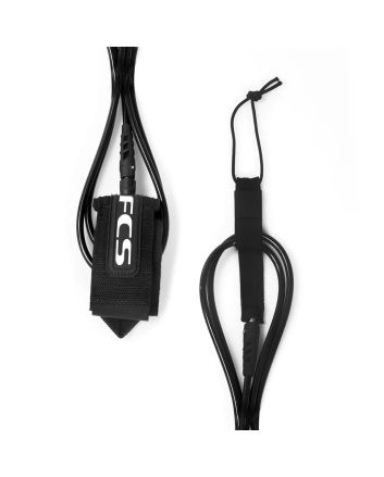 Invento para tabla de surf FCS Regular Classic Leash 6' Negro-Blanco