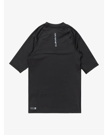 Licra de protección solar con manga corta Quiksilver Youth Everyday UPF 50+ Negra para niño 8-16 años