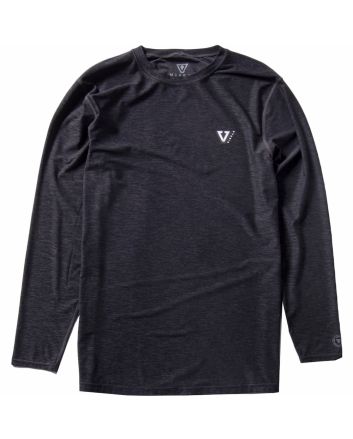 Camiseta de protección solar de manga larga Vissla Twisted Eco LS Rashguard negro jaspeado para hombre