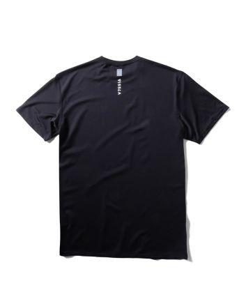 Camiseta de protección solar UV 50 Vissla Twisted Eco Rashguard Negra para hombre