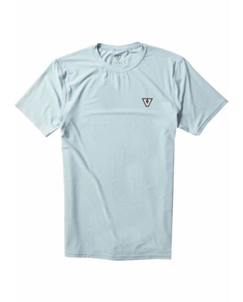 Camiseta de protección solar Vissla Twisted Eco Rashguard azul celeste para hombre