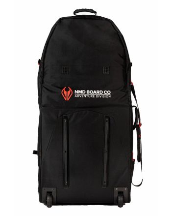 Funda acolchada con ruedas para tablas de bodyboard NMD Padded Wheelie Board Bag en color negro y rojo 