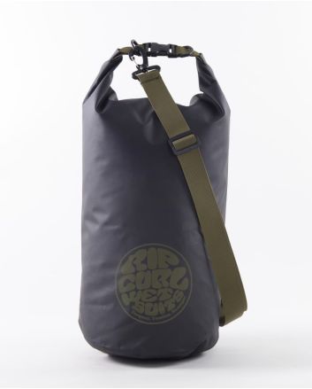 Bolsa estanca Rip Curl Surf Series Barrel Bag 20L en color negro y asa verde militar