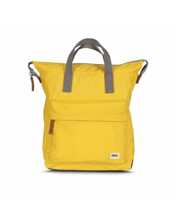 Mochila mediana impermeable Roka London Bantry B Recycled Nylon Amarillo Álamo 14 Litros Unisex