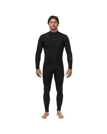 Hombre con Neopreno de surf Vissla New Seas 4/3mm V-Zip Negro 