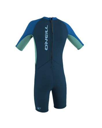 Traje de surf infantil O'Neill Reactor-2 2mm SS Back Zip Spring color Slate Light Aqua Ocean para niño