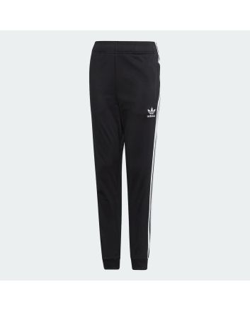 Pantalón de chándal Adidas Junior Superstar Pants negro y blanco para niños y niñas de 8-16 años