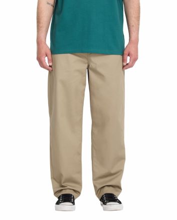 Hombre con pantalón de cintura elástica Volcom Freazy Loose Caqui