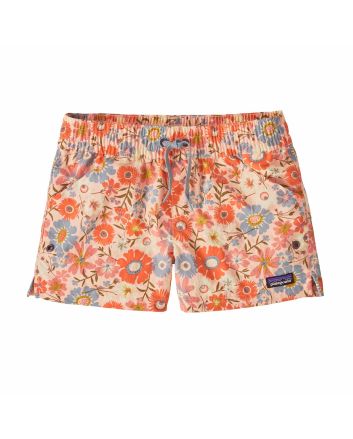 Bañador Patagonia Kids Costa Rica Baggies Shorts 3in para niño rosa con estampado floral 