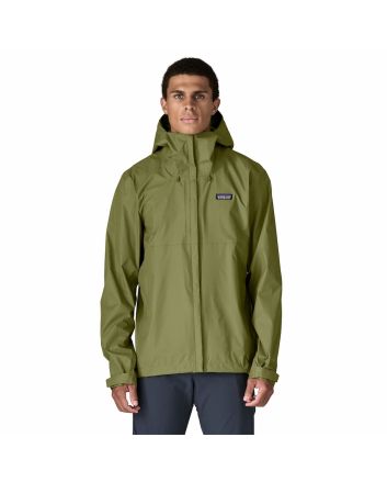 Hombre con chaqueta impermeable plegable Patagonia Torrentshell Verde Alcaparra