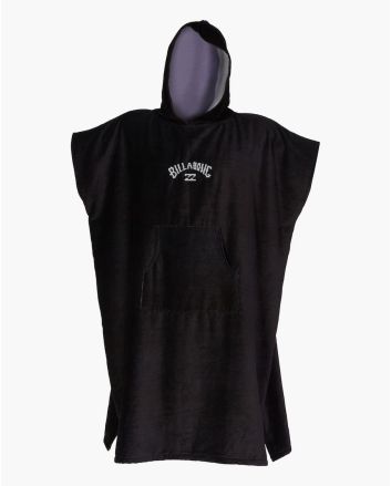 Toalla cambiadora con capucha Billabong Mens Hooded Towel negra para hombre