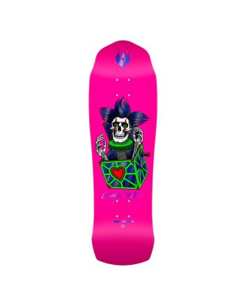Tabla de skate Powell Peralta Pro Chris Hiett Skull Flight 9.5in x 31.13in Neon Pink