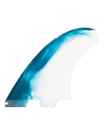 Quillas para tabla de surf FCS II Mark Richards Performance Core Talla XL Swirl Tri Fins blanco y azul