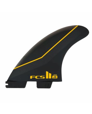 Quillas para tabla de surf FCS II JS Performance Core Carbon Tri Fins negras Large 