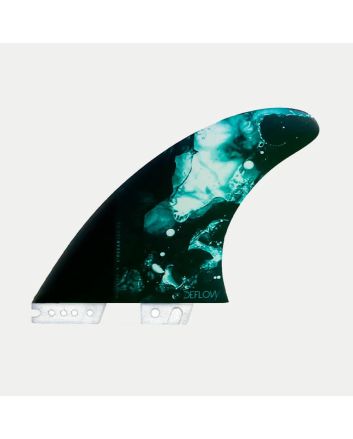Quillas para tabla de Surf Deflow Highline EVO Medium Verdes Tri-Fins FCS II