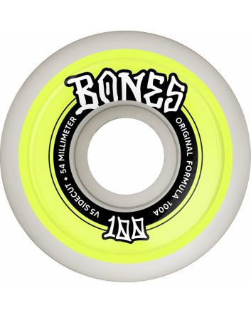 Ruedas monopatín Bones Wheels V5 Sidecut 100's OG Formula 54mm 100A
