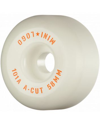 Ruedas Mini Logo A-Cut 58mm 101A blancas para skate street