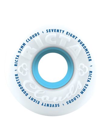 Ruedas para Skate Cruiser Ricta 52mm Clouds 78a blancas y azules