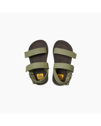 Sandalias Reef Little Ahi Convertible verdes y marrones para niño