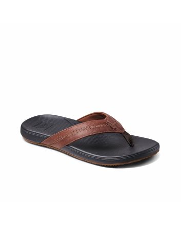 Sandalias Reef Cushion Phantom 2.0 Leather Marrón-Negro para hombre
