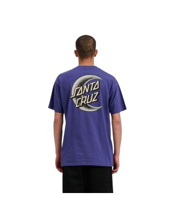 Hombre con camiseta Santa Cruz Crescent Moon Chest Navy Dusk 