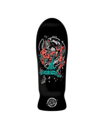 Tabla de skate Santa Cruz Roskopp Four Reissue 10.21 negra con gráfico remasterizado