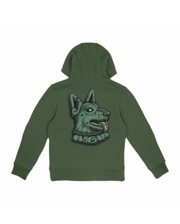 Sudadera con capucha Santa Cruz Youth Winkowski Dog verde para niño/a 6-14 años