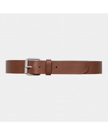 Cinturón de piel Carhartt WIP Script Belt marrón para hombre
