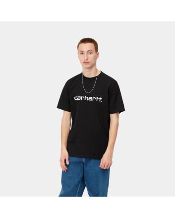 Hombre con camiseta de manga corta Carhartt WIP Script negra
