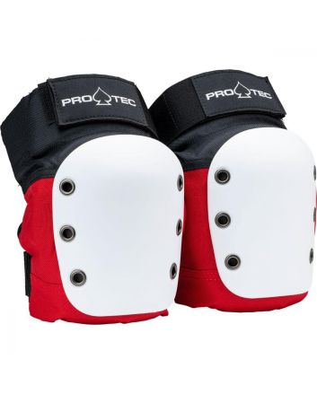 Juego de protecciones de skate infantil Pro-Tec Pads Street Gear Junior 3 Pack Open rojas, blancas y negras