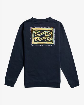 Sudadera Billabong Crayon Wave Boy Azul Marino para niños de 8 a 16 años