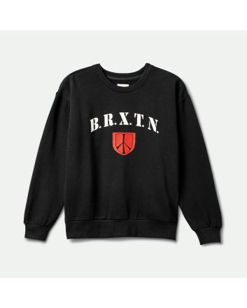 Mujer con Sudadera Brixton Peace Shield Women's Crew Negra 