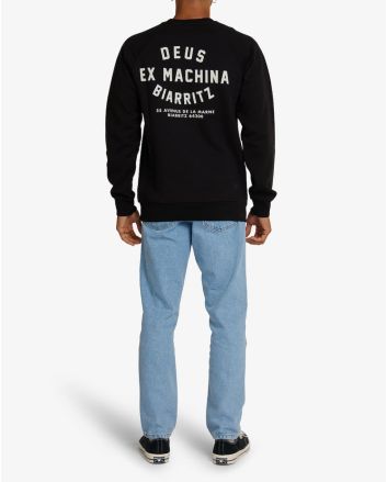 Hombre con Sudadera Deus Ex Machina Biarritz Address Negra
