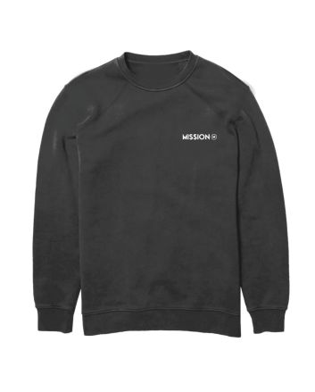 Sudadera de cuello redondo Mission Basic logo en color gris para hombre 
