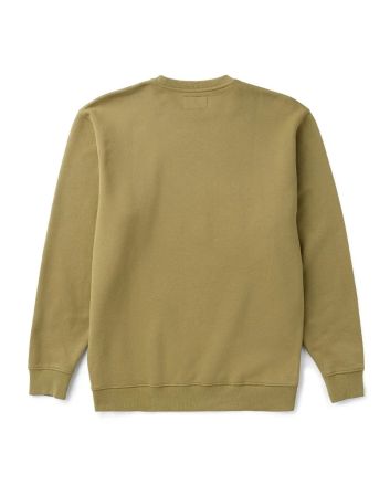 Sudadera Vissla Solid Sets Eco Crew Bronze para hombre