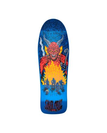 Tabla de skate Santa Cruz x Stranger Things Knox Hellfire Pit 10.07'' x 31.275'' Azul edición limitada 