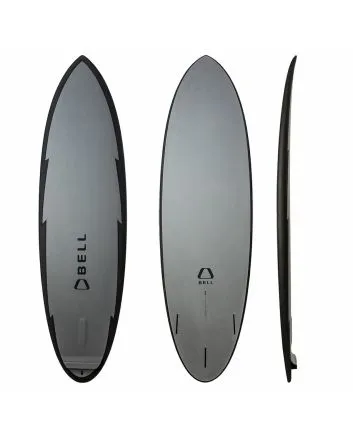 Tabla de surf híbrida Bell Egg Hybrid 6'6 Gris 45,3 Litros Thruster Cola Round Futures