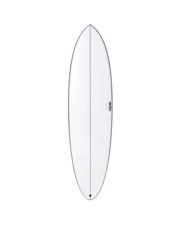 Tabla de Surf Midlength Js Surfboards El Baron 6'8 Round Pin 40 Litros Blanca FCS II 5 fin set up