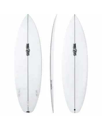 Tabla de surf Shortboard JS Industries Xero Gravity PU 5'11 Blanca Squash Tail FCS II 3-fin set up Blanca 30,2 Litros