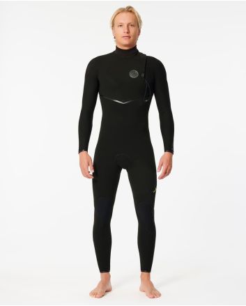 Hombre con traje de neopreno sin cremallera Rip Curl 5/3mm E-Bomb Negro